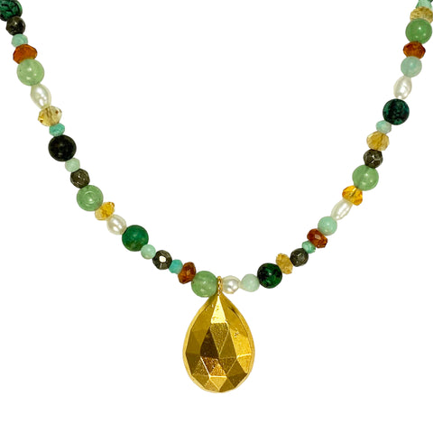 Cosmo Gold Charm Necklace