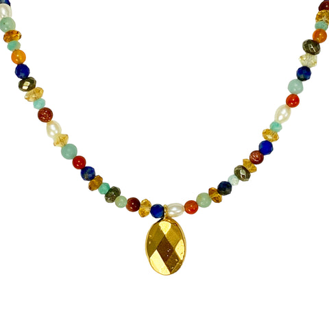 Cosmo Gold Charm Necklace