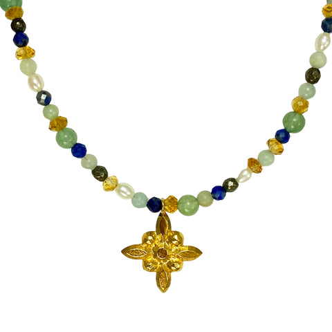 Cosmo Gold Charm Necklace