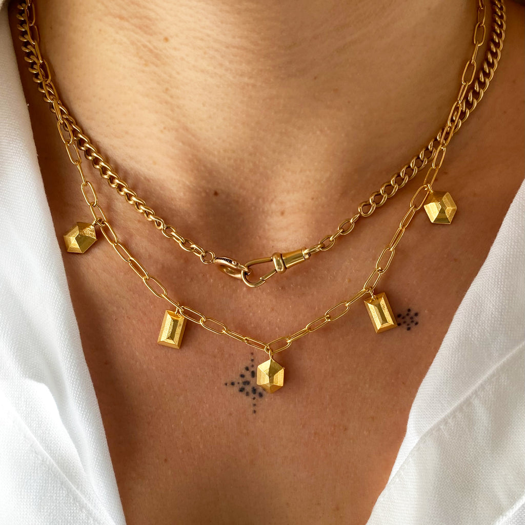 Cosmo Gold Charm Necklace