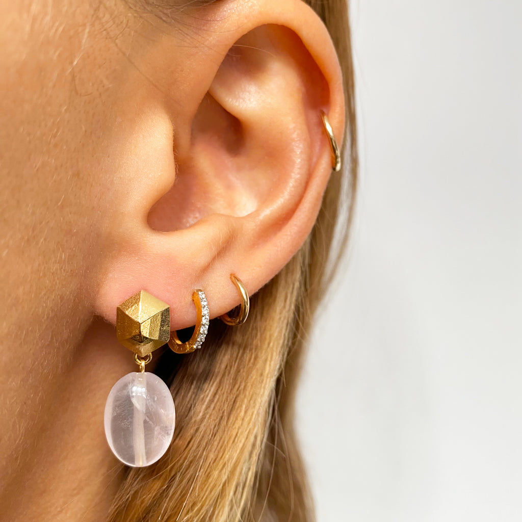 Cosmo Pink Quartz Earrings