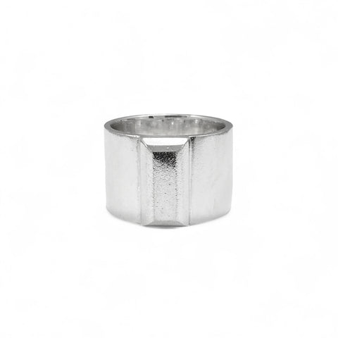 Hexa Silver Signet Ring