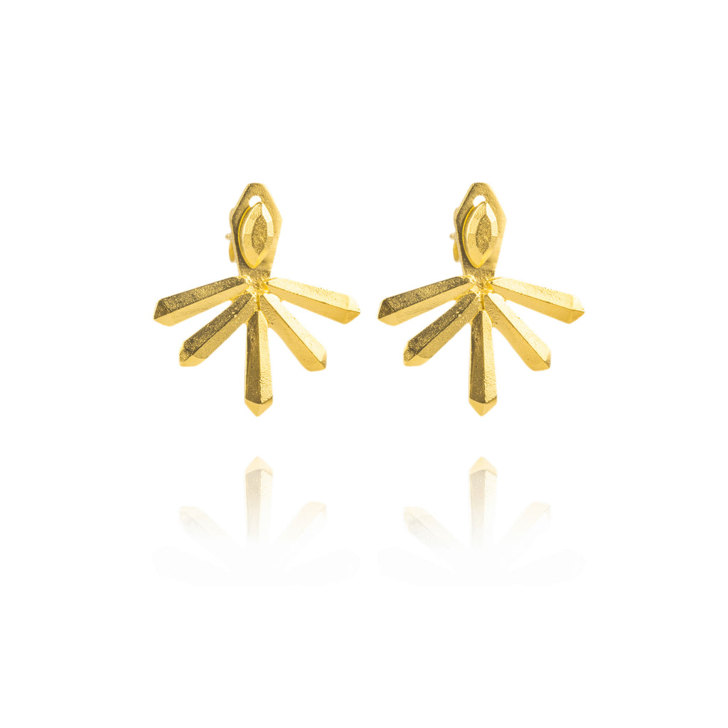 Krysta Ear Jackets in Gold