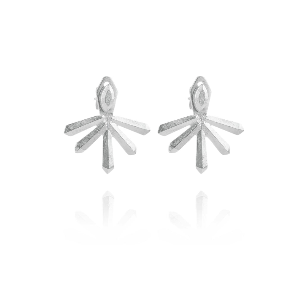 Krysta Ear Jackets in Silver