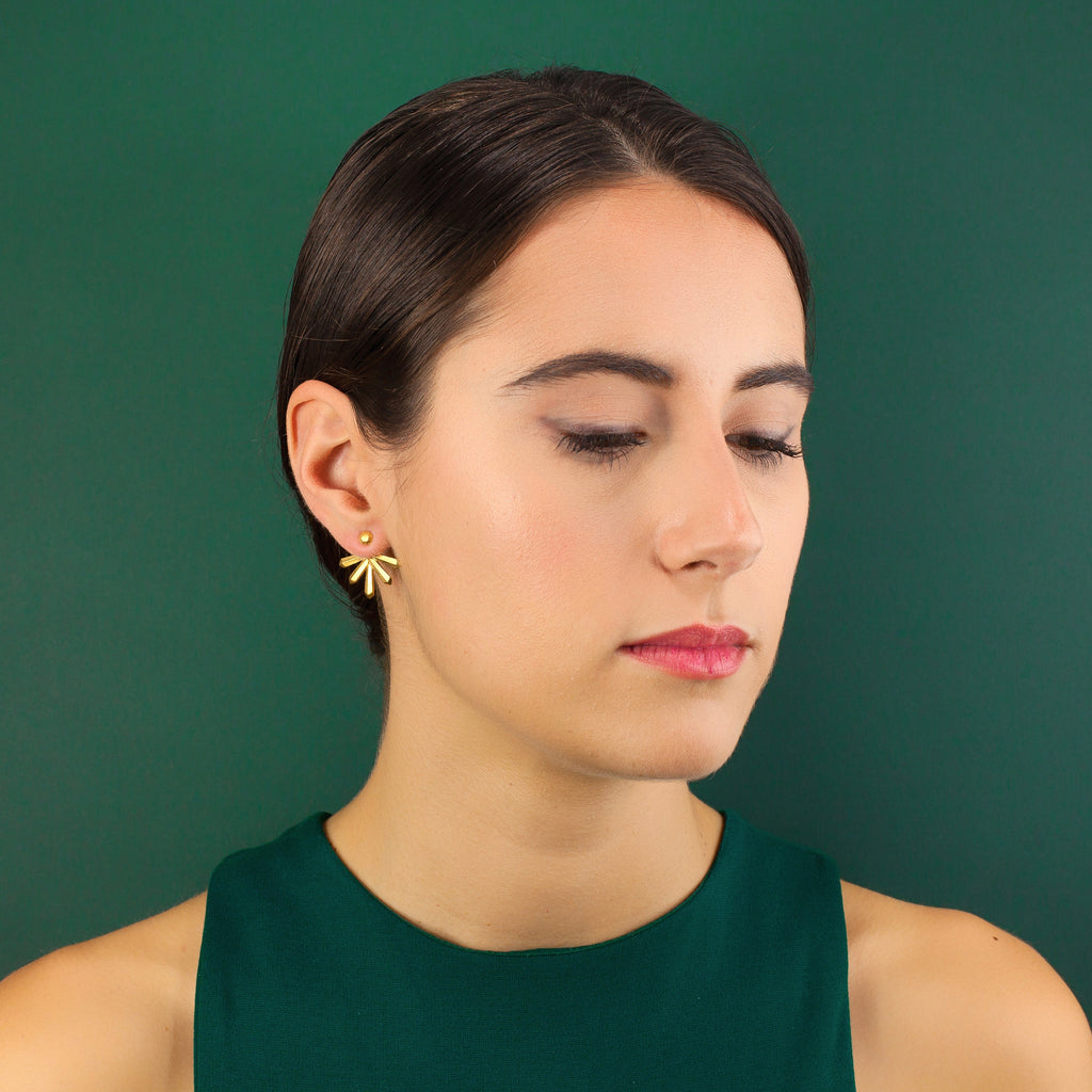 Krysta Ear Jackets in Gold