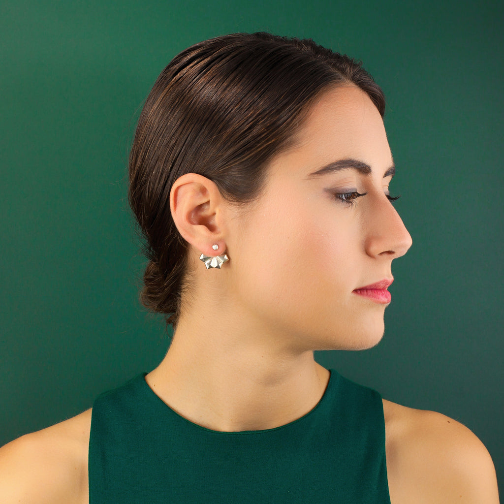 Ella Ear Jackets in Silver