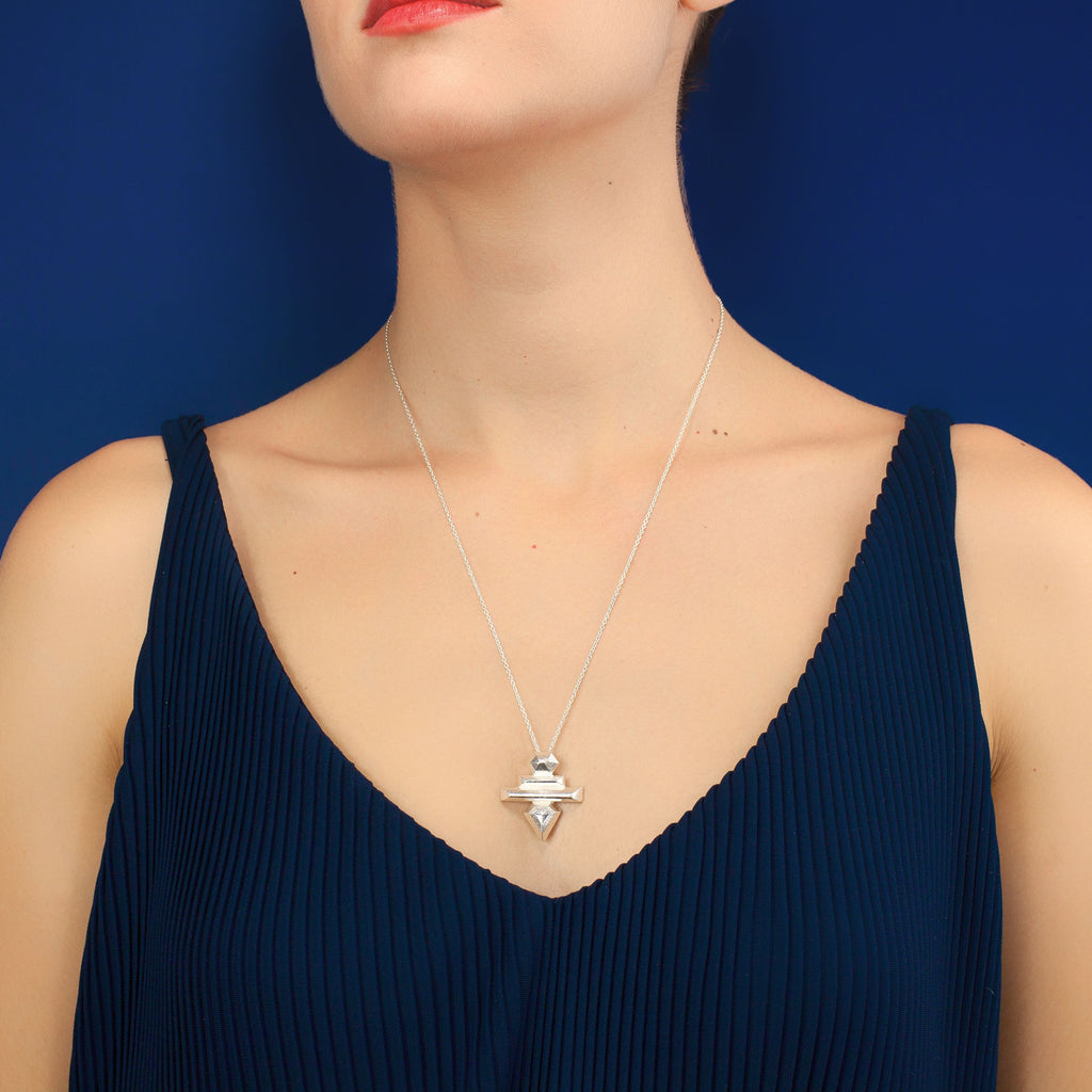 Silver Cosmo Necklace