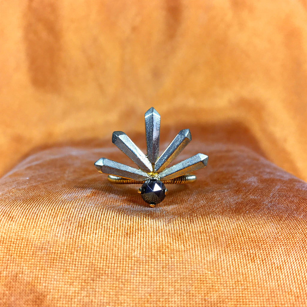 Krysta Hematite Ring