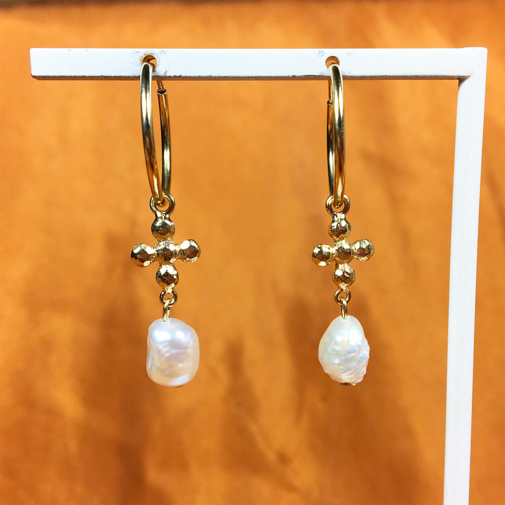 Paloma Drop Earrings with Pearls