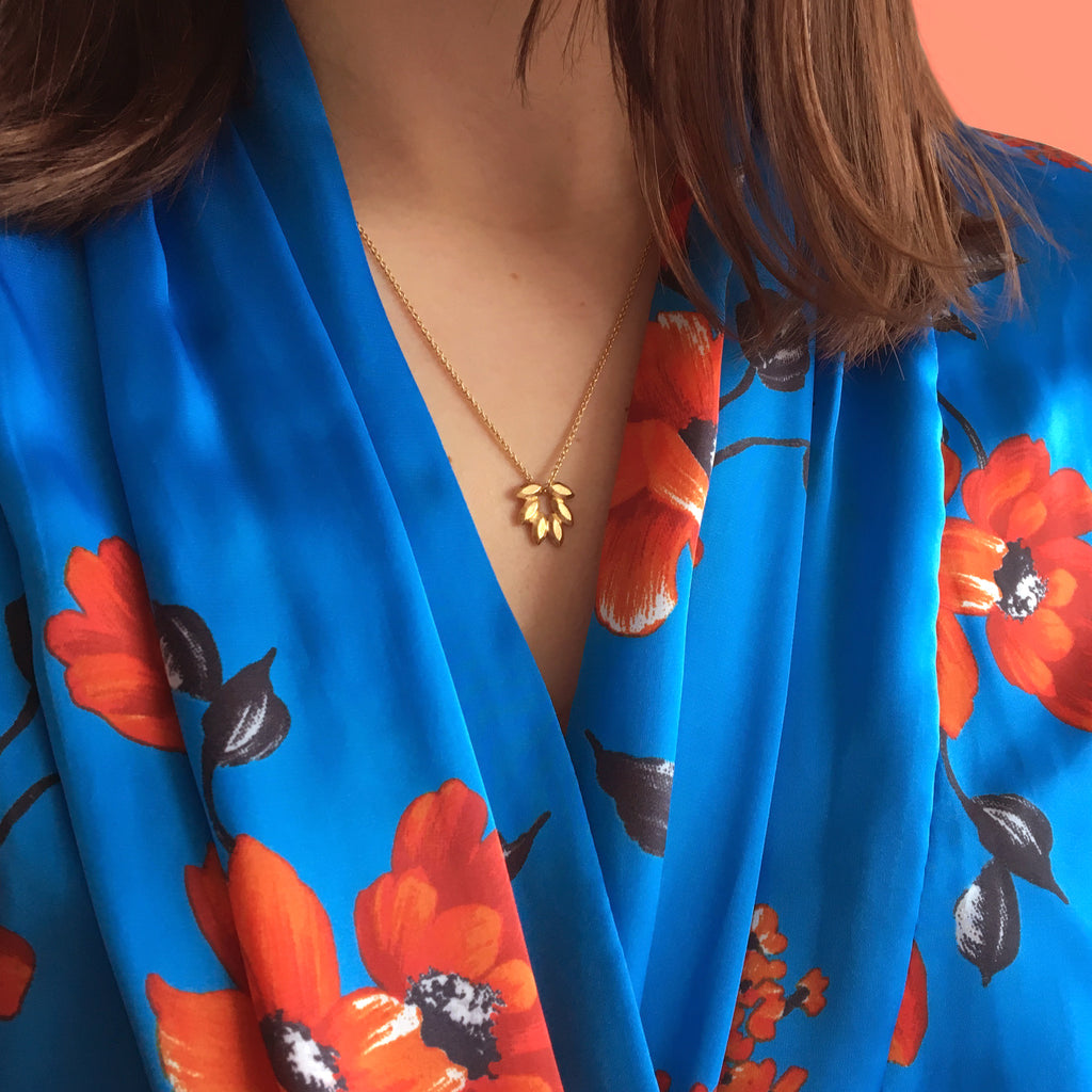 Juni Palm Pendant in Silver