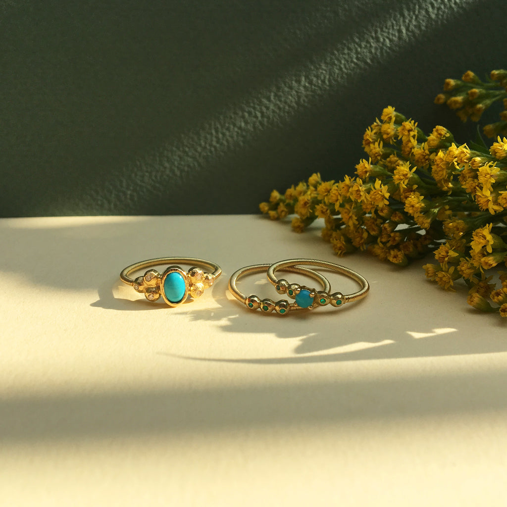 Liv Turquoise & Diamonds Ring