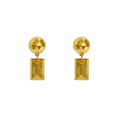 Petra Gold & Chrysocolla Earrings