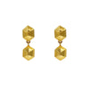 Cosmo Gold Hexa Earrings