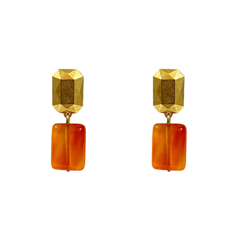 Petra Gold & Chrysocolla Earrings