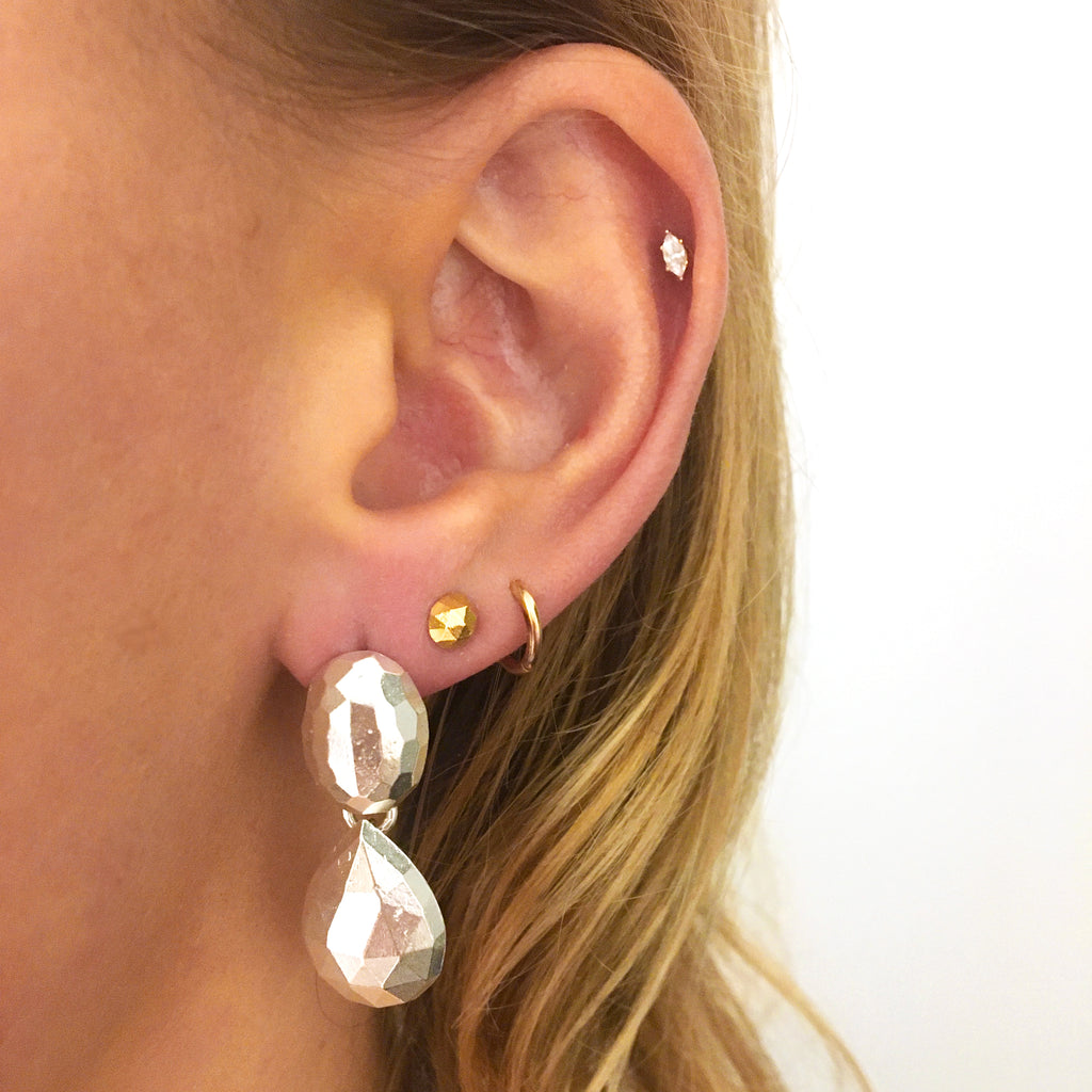 Cora Tear Drop Earrings in Silver